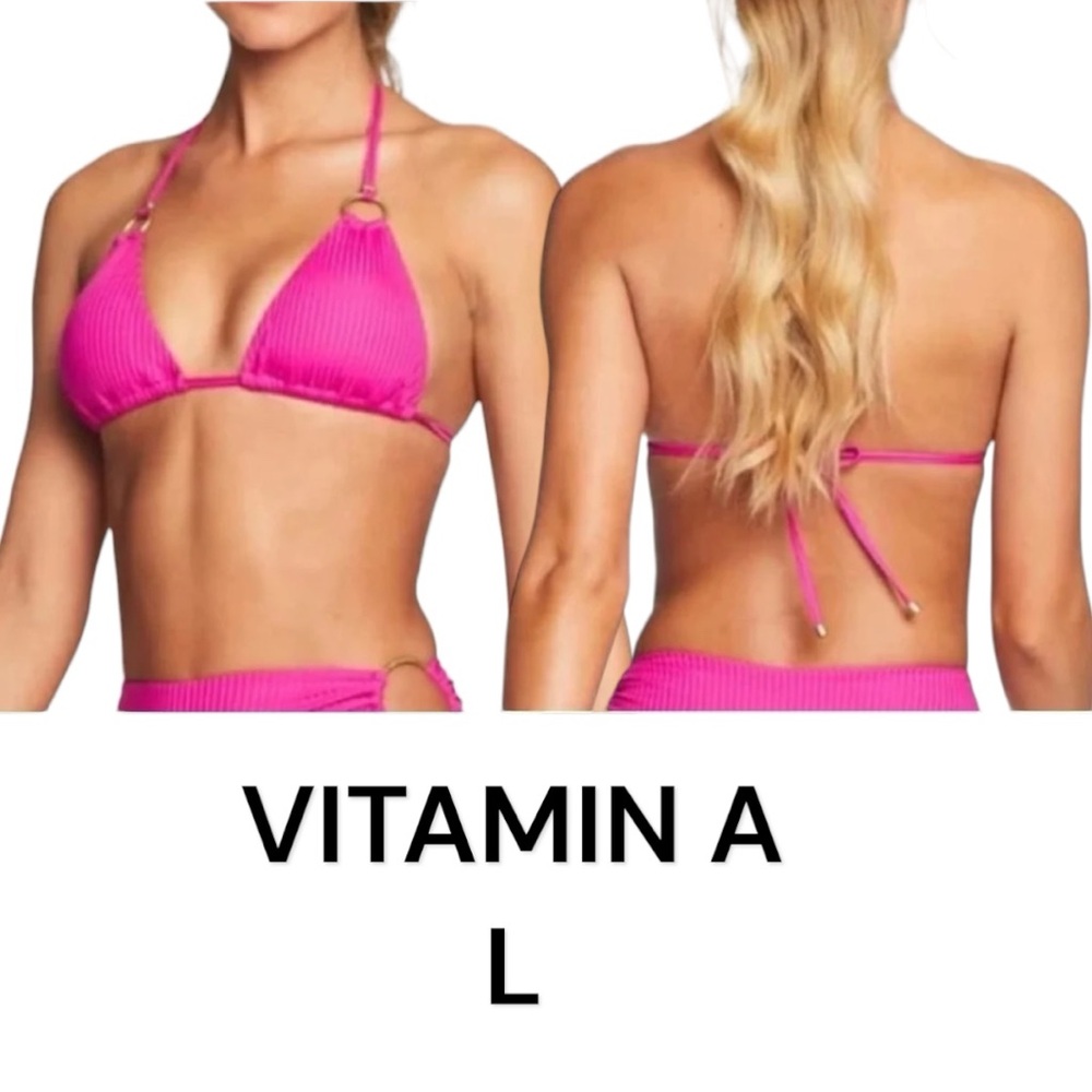 Vitamin A Cosmo Top Bikini Magenta Pink L 10